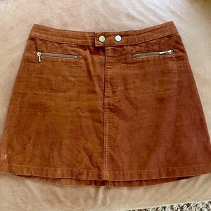 Abercrombie Brown Corduroy Mini Skirt